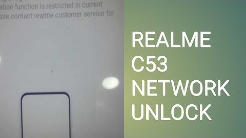 Realme C53 RMX3760 Network Unlock