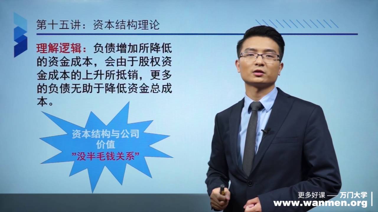 15 3资本结构：MM理论