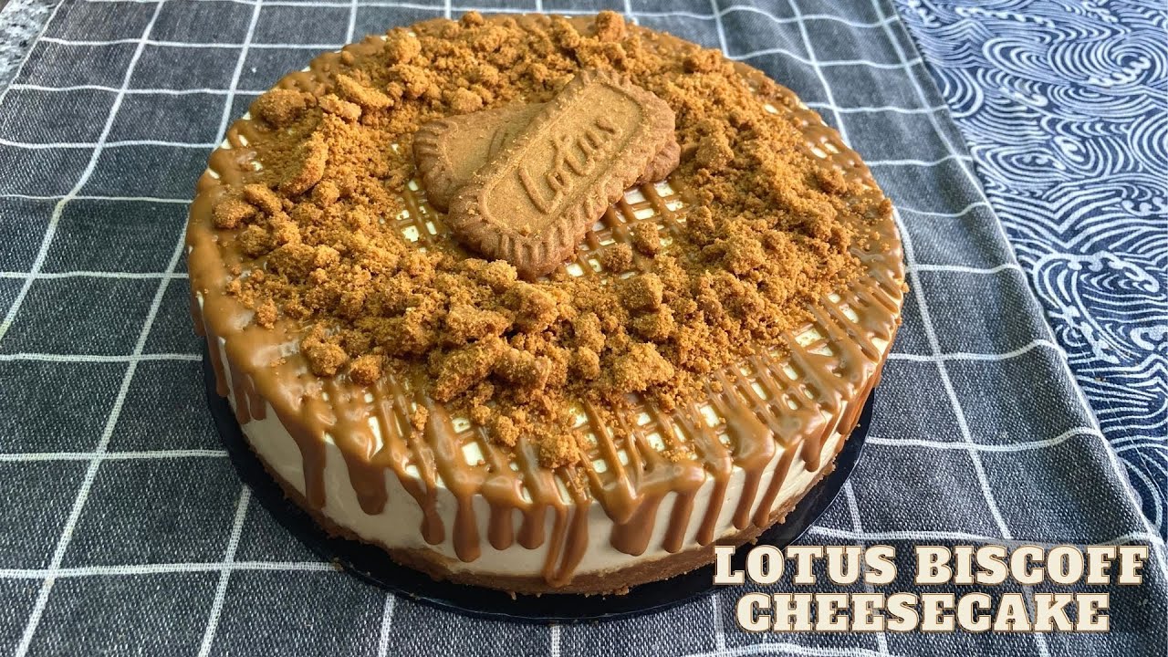 Lotus Biscoff Cheesecake I Resepi Guna Blender Dan Tanpa Dibakar Youtube
