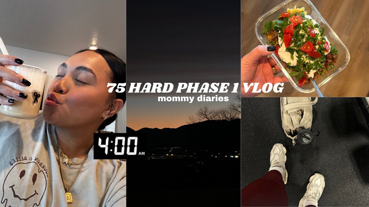 PRODUCTIVE VLOG | PHASE 1 of 75 HARD | 4am morning routine, Gym Sessions, Meal Prepping