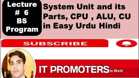 Lecture # 6 BS Hons System Unit , Motherboard, CPU, ALU, Control Unit and Machine Cycle in detail