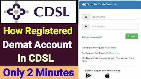 How Registered Demat Account In CDSL # Demat Registered In CDSL # CDSL Registration Process # Cdsl