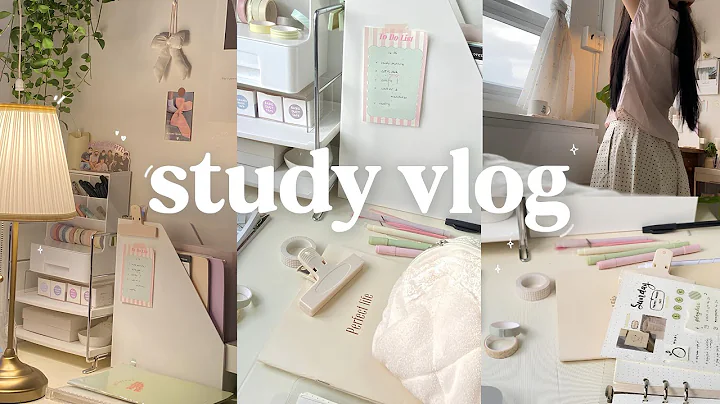 STUDY VLOG | 5:00 am mornings, journaling, lots of studying , study productive, motivation ˚ ༘🧸ྀི