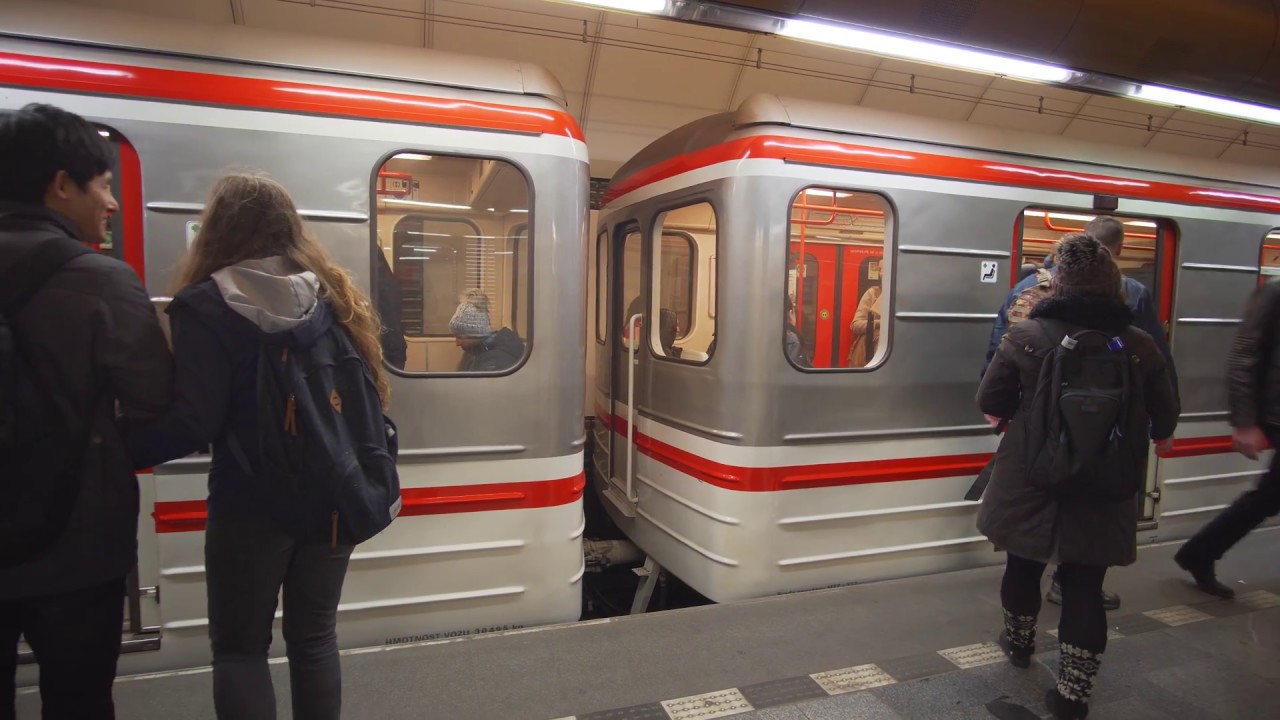 Czech Republic, Prague, metro ride from Karlovo náměstí to Národní třída