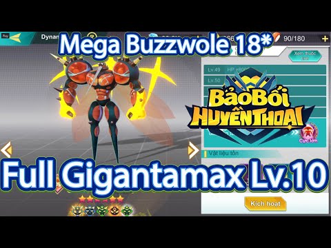 Review Mega Buzzwole 18* Tiến Hóa Gigantamax Lv.10 Biến Hình Buzzwole Thiên Kiếm
