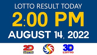 Lotto Results Today August 14 2022 2pm Ez2 Swertres 2D 3D 6/49 6/58 PCSO