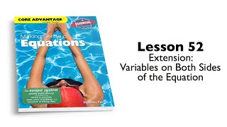 Equations 52 – Variables on Both Sides of the Equation | Math Fluency