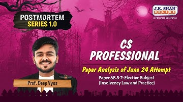 Paper 6 Part C l CS PROFESSIONAL l PAPER ANALYSIS OF JUNE 24 EXAM l POSTMORTEM 1.0
