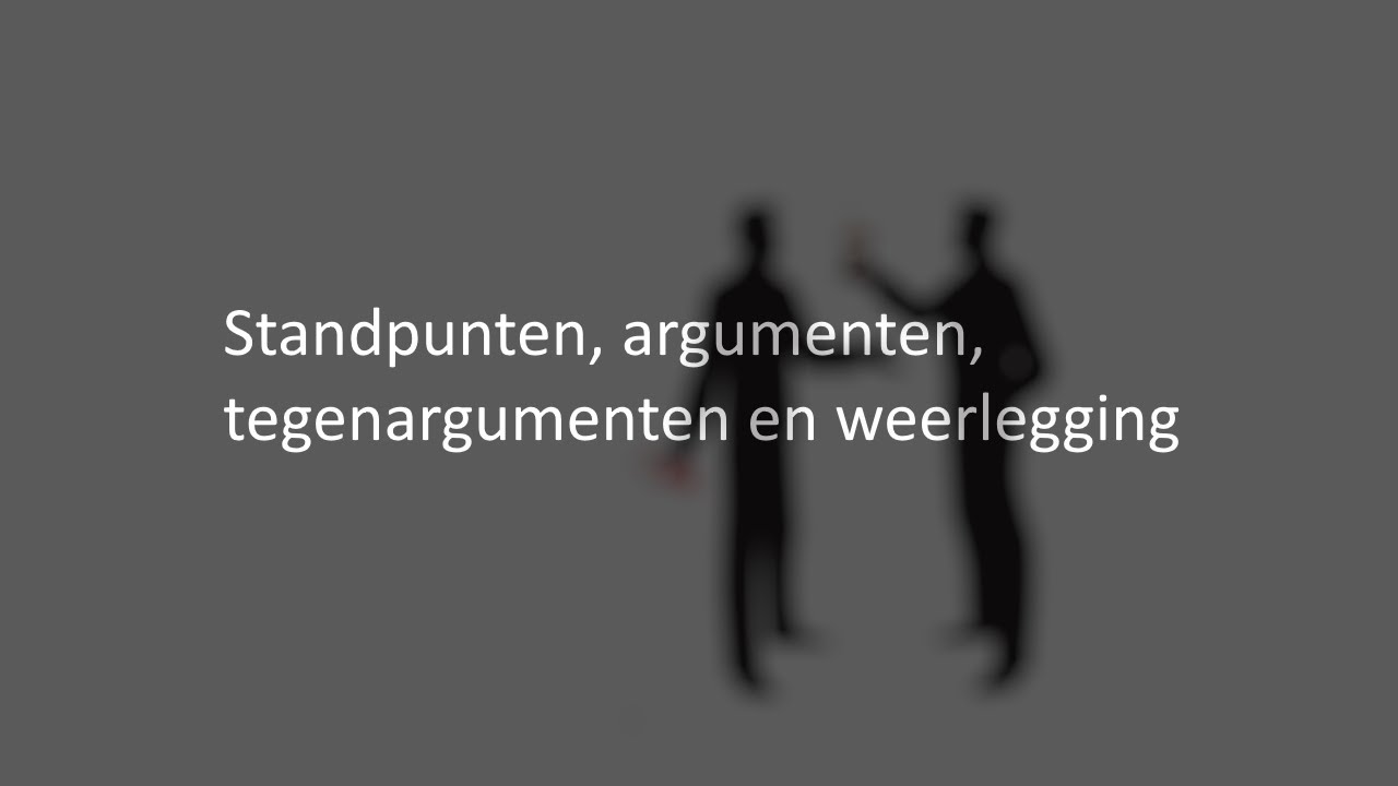 Standpunten, argumenten, tegenargumenten en weerlegging YouTube Standpunten, argumenten, tegenargumenten en weerlegging YouTube