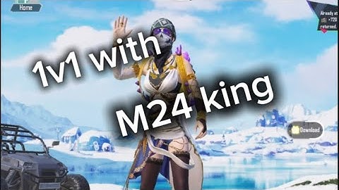 1v1 with m24 king || wow map || First video || win or lose ||