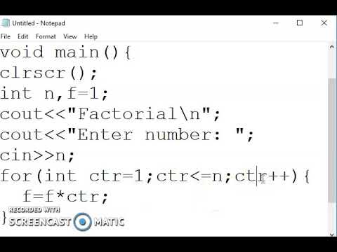 Factorial in C++ - YouTube
