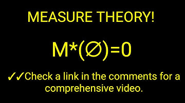 Show that the outer measure of an empty set is zero ;M°{☮️}=0