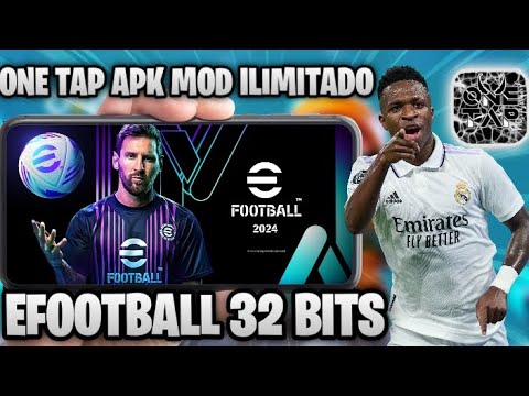 ONE TAP MOD ILIMITADO ATUALIZOU eFootball 2024 Mobile Celular 32