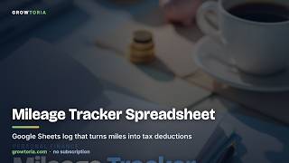 Mileage Tracker Spreadsheet for Google Sheets | Log Miles for Tax Deductions (No Subscription) screenshot 4