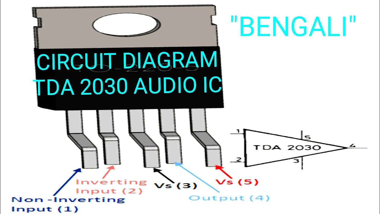 Circuit Diagram 2030 audio ic, for any music system. - YouTube