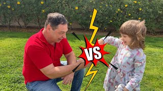 Yana vs Dad: The Funny Backyard Challenge!