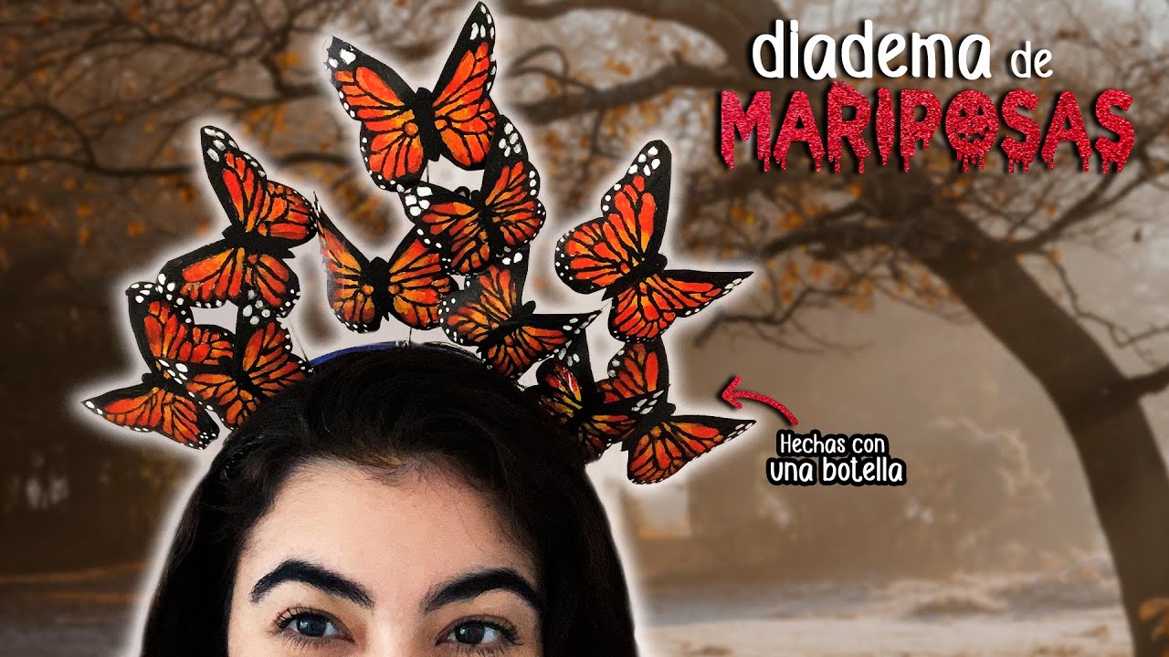 🦋 Diadema de MARIPOSAS - Accesorios para DISFRAZ de MARIPOSA - Disfraz de HALLOWEEN