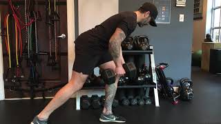 Split Stance Bent Over Single Arm Contralateral Row