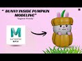 “Maya Timelapse: Creating a Cute Pumpkin Bunny in Just 7 Minutes!”#maya 3d modeling #autodesk maya