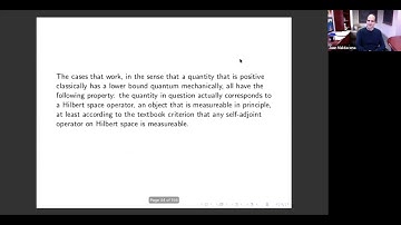 Some Comments on Energy Inequalities - Edward Witten
