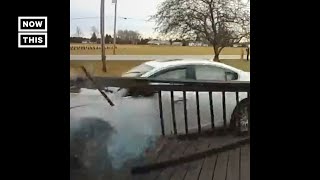 Car Plows Into Ohio Home #Shorts