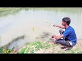 Unique Hook Fishing Technique | Hunting Big Fish By Hook in River Best Fish Hunting Video