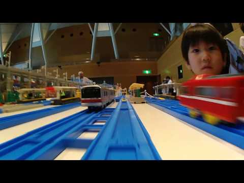 【プラレール前面展望(Plarail Camera Car)】トレインフェスタ2019＜自動追い抜きレイアウトの後面展望編その２＞
