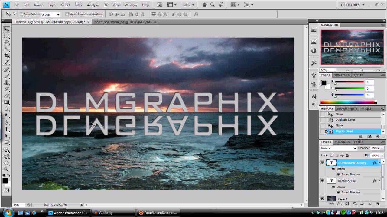 Photoshop Tutorial teaching you how to create a reflection