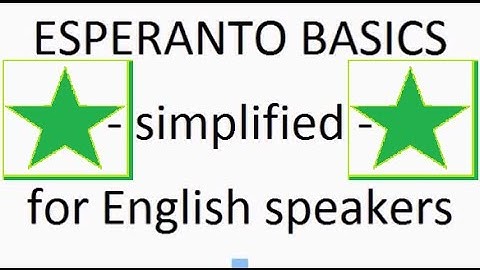 Esperanto Basics 1