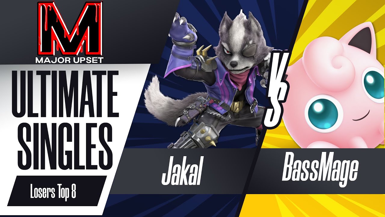 Jakal (Wolf) vs BassMage (Jigglypuff) - Ultimate Singles Top 8 - Losers Round 1 - MAJOR UPSET