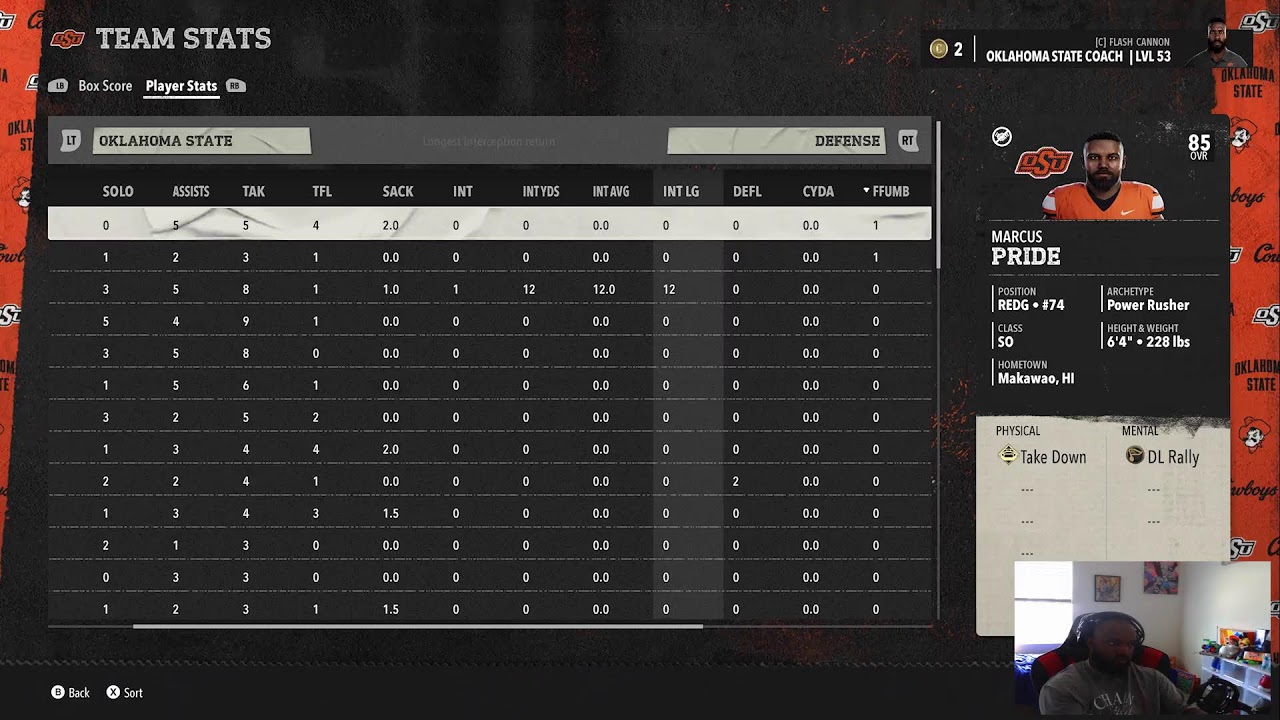 NCAA 26 Year 6 Oklahoma State