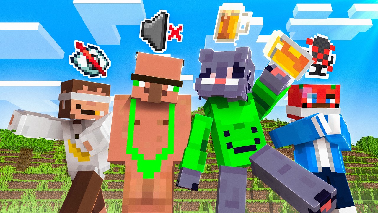 Un CIEGO, Un SORDO, Un MUDO Y Un BORRACHO Se PASAN MINECRAFT 🫡