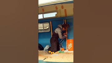 Furring strips are in - only lost a few bits in the process🤷🏼‍♀️#vanbuild #vanlife #vanconversion