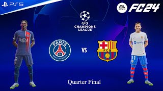 FC 24 - PSG vs Barcelona - UEFA Champions League Quarter Final - PS5™ [4K60]