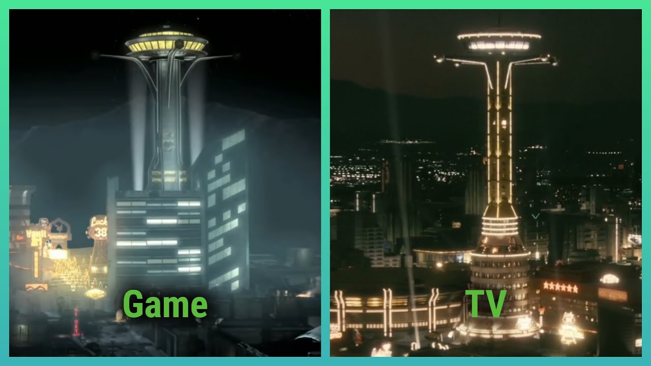 Freeside and Lucky 38 designs in Fallout Season 2 vs Fallout: New Vegas