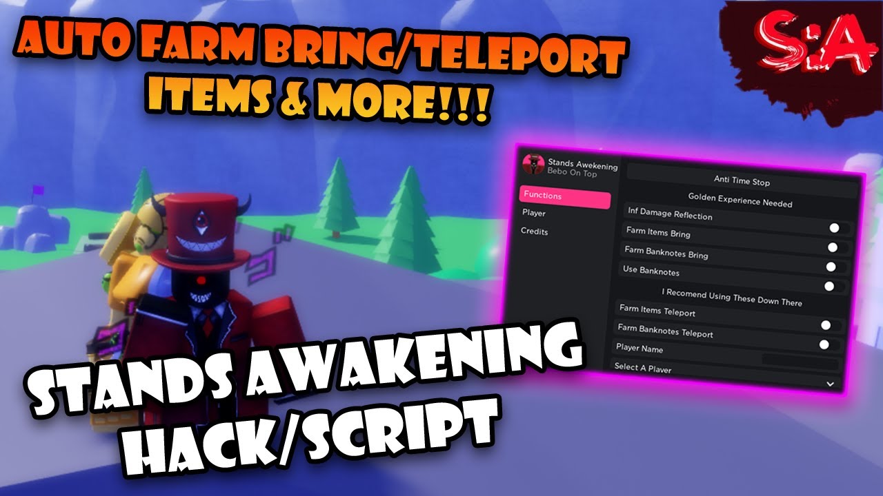 stand awakening script - (items farm, teleports) - Roblox-Scripter