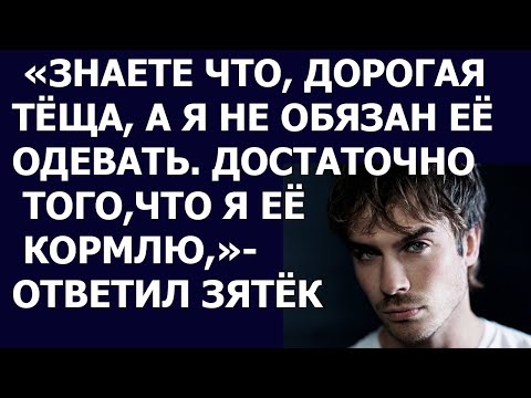 Истории из жизни Знаете что, дорогая теща, а я не обязан ее одевать  Достаточно,