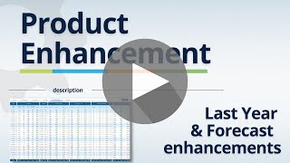 Product Enhancement - Last Year & Forecast Enhancement
