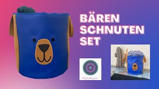 Bären Schnute Applikation sticken mit Stickdateien Set &amp; Stickmaschine Brother V3 LE