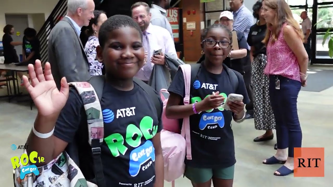 Kids Surprised with Free Chromebooks from AT&T Roc Jr. Game Dev Camp Powered by RIT
