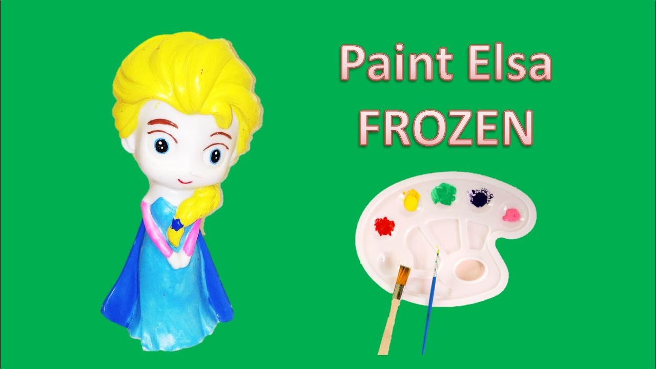 paint FROZEN Elsa. DIY Doll crafts. Piggy bank. YouTube