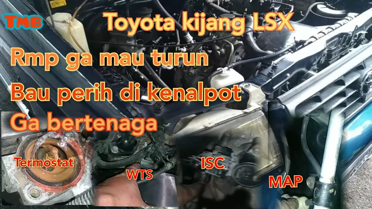toyota kijang LSX efi..rpm ga mau turun..asap kenalpot perih..ini solusinya