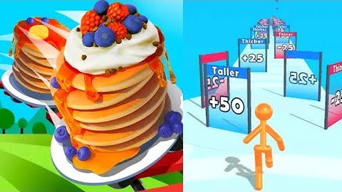 ▶️ Tall Man Run 🆚 Pancake Rush -All Levels Gameplay Android,iOS - Walkthrough Max Levels update