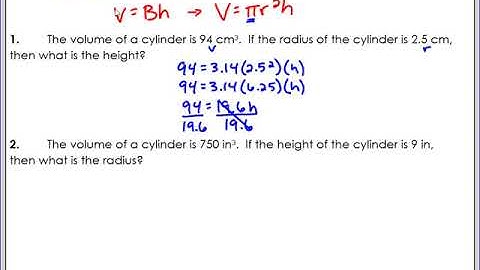 Finding Missing Dimensions in Cylinders