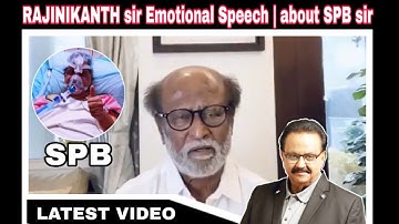 Rajinikanth sir Emotional Speech | RAJINIKANTH Talk about SP BALASUBRAMANIAM | SPB | SP TALKIES |