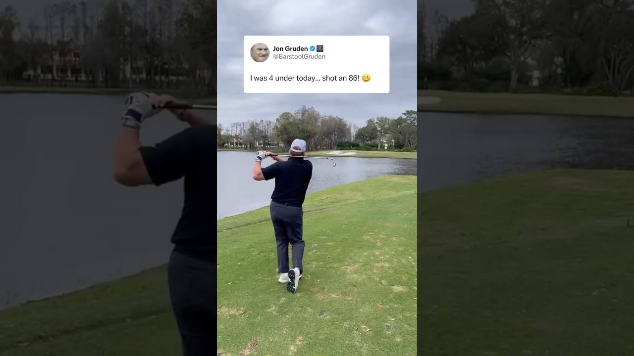 Coach Gruden shot 4 under today 💀