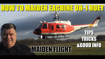 BELL UH-1 Huey E190S Eachine 2.4G 9CH GPS Optical Flow RC Helicopter RTF two baterries MAIDEN FLIGHT