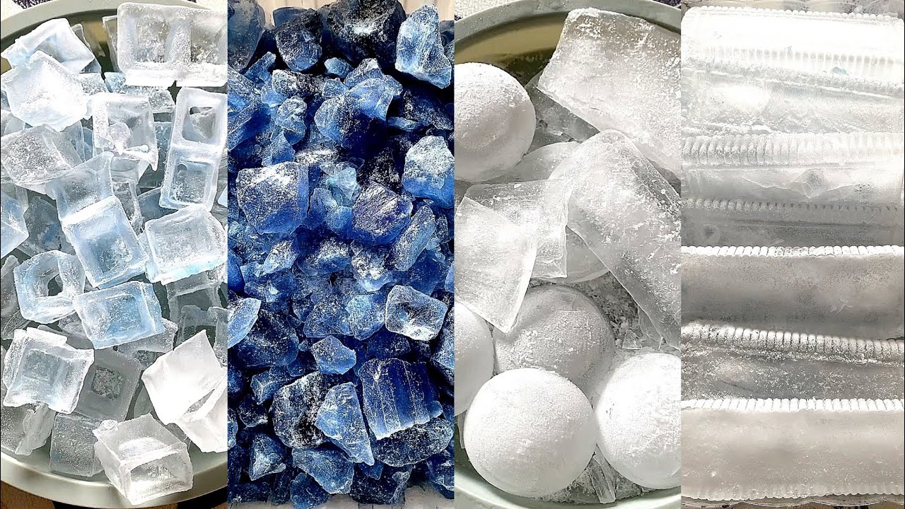 SOLO / ASMR HARD ICE EATING / CRUSHED ICE / THIN ICE / ICE CUBES - YouTube