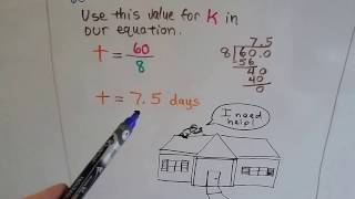 Algebra I #12.6b, Word Problems involving Inverse Variation