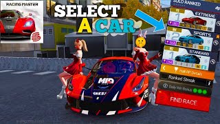 How to SELECT Your Favorite Car in Racing Master! 🏎️🔥 Bangla Guide